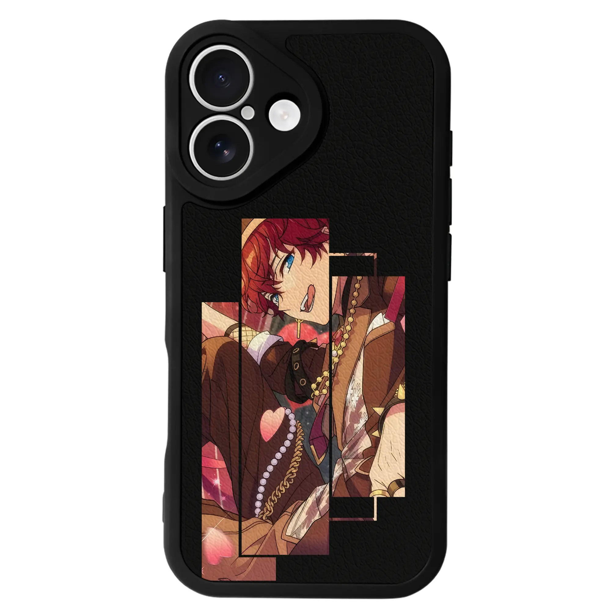 あんさん ぶる グッズ ALKALOID 天城一彩 - IPhone 16シリーズ対応 ・ シリコンスマホケース ・ レザー調 ・ 高精度フィット ・ 耐衝撃 ・ ワイヤレス充電対応 ・ 精密カット